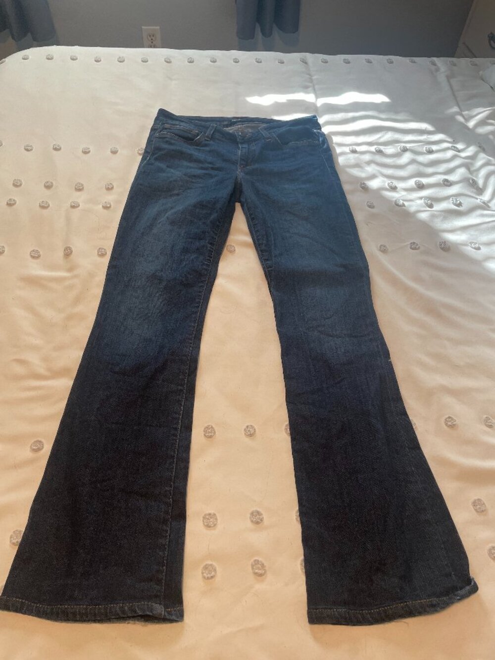 Joe’s Jeans Curvy Bootcut W30 — Dark Wash, Hemmed to 5'7"